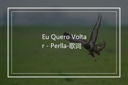 Eu Quero Voltar - Perlla-歌词