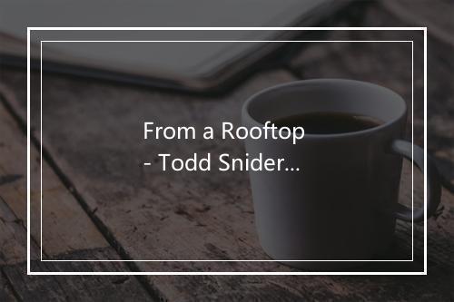 From a Rooftop - Todd Snider-歌词