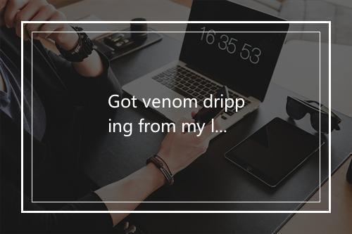 Got venom dripping from my lips-歌词