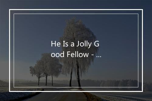 He Is a Jolly Good Fellow - Saindhavi-歌词