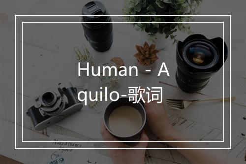 Human - Aquilo-歌词