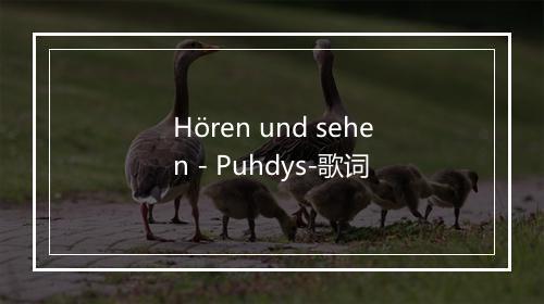 Hören und sehen - Puhdys-歌词