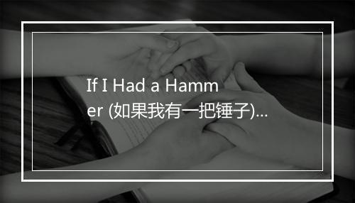 If I Had a Hammer (如果我有一把锤子) - The Music Makers (音乐制造者乐队)-歌词