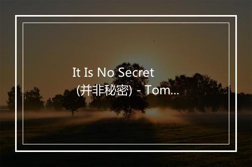 It Is No Secret (并非秘密) - Tom Sigmon-歌词