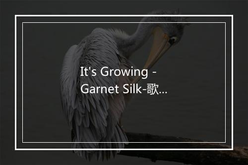 It's Growing - Garnet Silk-歌词