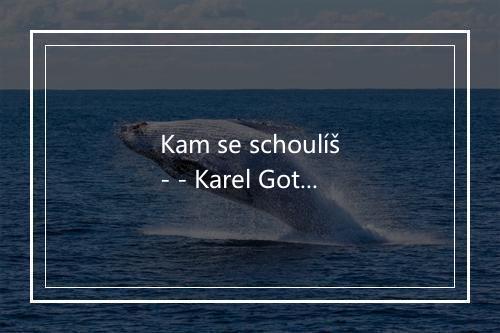 Kam se schoulíš- - Karel Gott-歌词