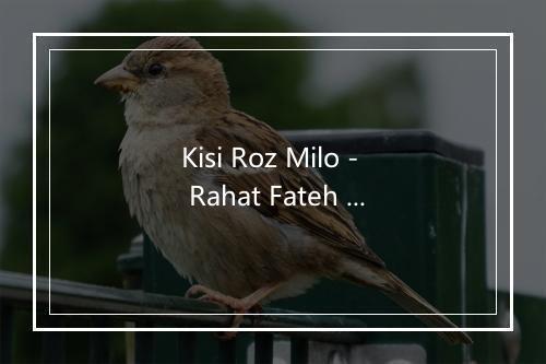 Kisi Roz Milo - Rahat Fateh Ali Khan (拉赫·法塔·阿里·罕)-歌词