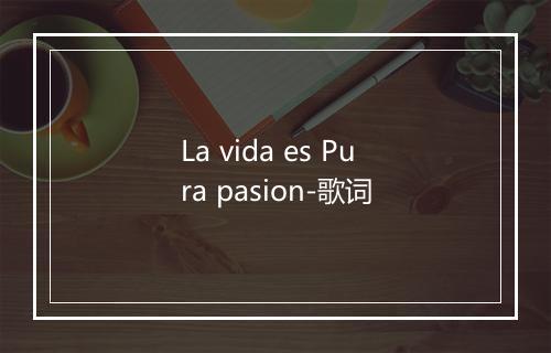 La vida es Pura pasion-歌词