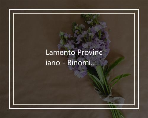 Lamento Provinciano - Binomio De Oro-歌词