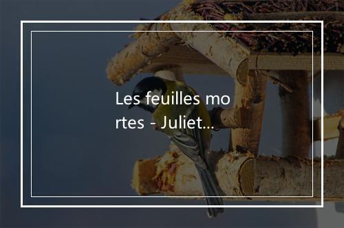 Les feuilles mortes - Juliette Greco-歌词