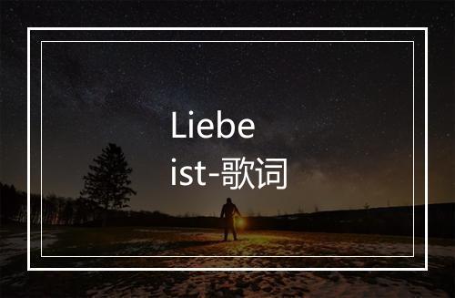 Liebe ist-歌词