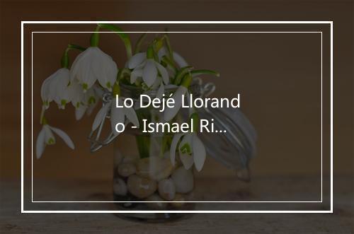 Lo Dejé Llorando - Ismael Rivera-歌词