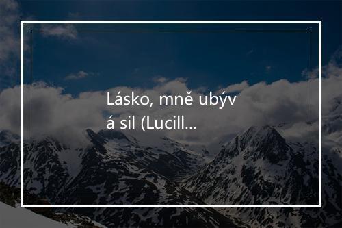 Lásko, mně ubývá sil (Lucille) - Pavel Bobek-歌词