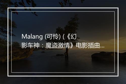 Malang (可怜) (《幻影车神：魔盗激情》电影插曲) - Pritam-歌词