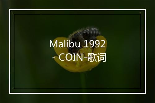 Malibu 1992 - COIN-歌词