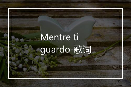 Mentre ti guardo-歌词