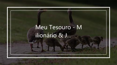 Meu Tesouro - Milionário & José Rico-歌词