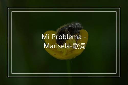 Mi Problema - Marisela-歌词