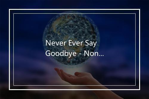 Never Ever Say Goodbye - Nonoy Zuniga-歌词