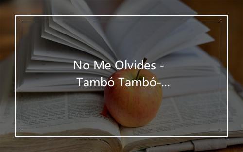 No Me Olvides - Tambó Tambó-歌词