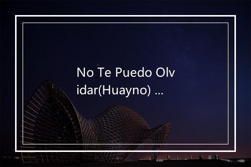 No Te Puedo Olvidar(Huayno) - Los Kjarkas-歌词