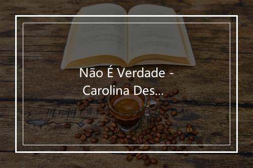 Não É Verdade - Carolina Deslandes-歌词