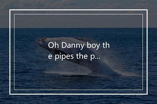 Oh Danny boy the pipes the pipes are calling-歌词_2