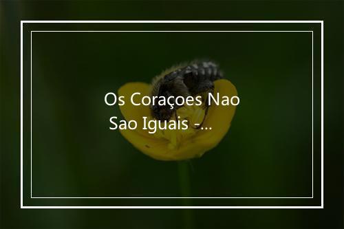 Os Coraçoes Nao Sao Iguais - Roupa Nova-歌词