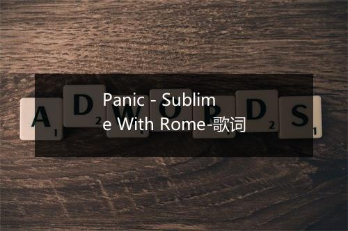 Panic - Sublime With Rome-歌词