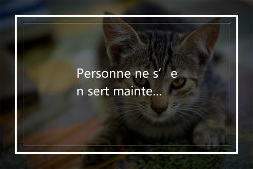 Personne ne s’en sert maintenant - Maurice Chevalier-歌词