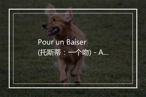 Pour un Baiser (托斯蒂：一个吻) - Alfred Piccaver-歌词