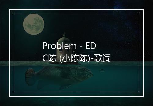 Problem - EDC陈 (小陈陈)-歌词