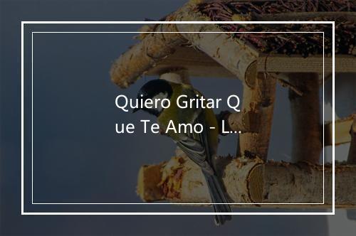 Quiero Gritar Que Te Amo - La Historia Musical de Mexico-歌词