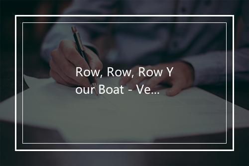 Row, Row, Row Your Boat - VeggieTales-歌词_1