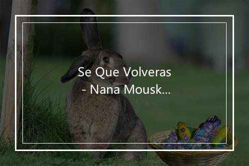 Se Que Volveras - Nana Mouskouri (娜娜·穆斯库莉)-歌词