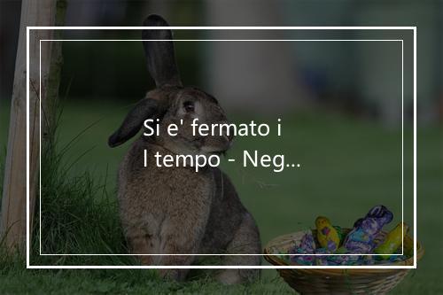 Si e' fermato il tempo - Negramaro-歌词