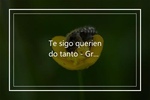 Te sigo queriendo tanto - Grego-歌词