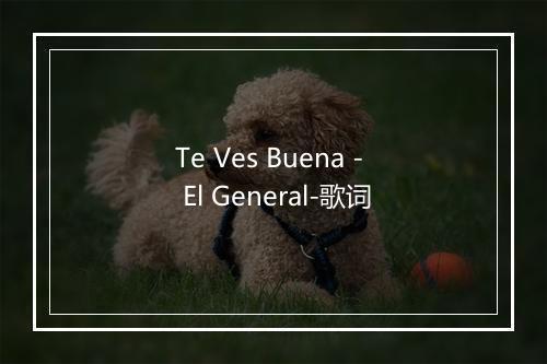 Te Ves Buena - El General-歌词