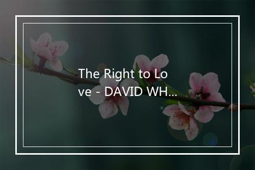 The Right to Love - DAVID WHITFIELD-歌词