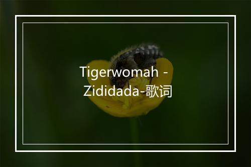 Tigerwomah - Zididada-歌词