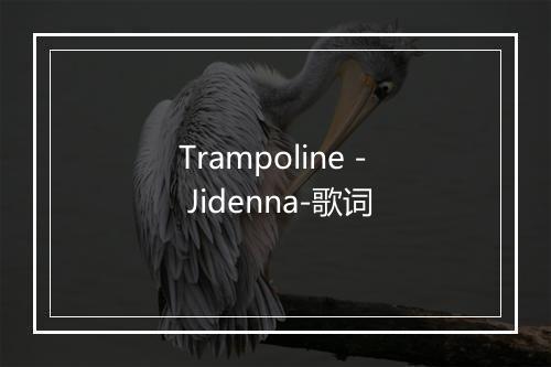 Trampoline - Jidenna-歌词