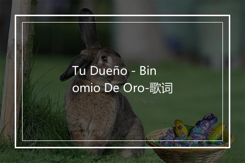 Tu Dueño - Binomio De Oro-歌词