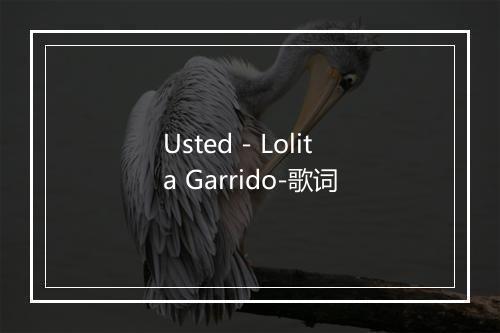 Usted - Lolita Garrido-歌词