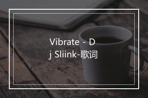 Vibrate - Dj Sliink-歌词