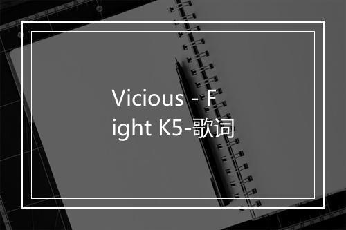 Vicious - Fight K5-歌词