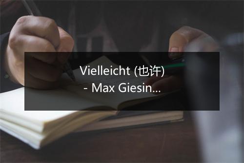 Vielleicht (也许) - Max Giesinger-歌词