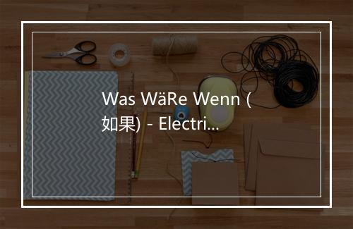 Was WäRe Wenn (如果) - Electric Fields-歌词