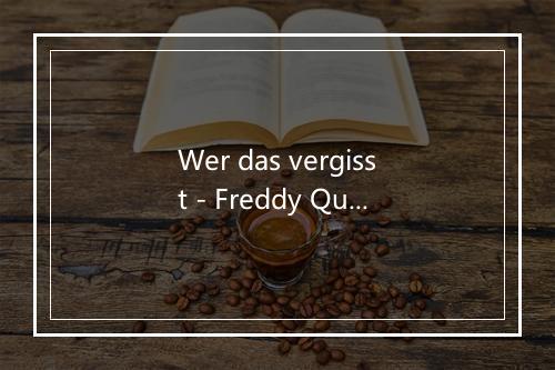 Wer das vergisst - Freddy Quinn-歌词