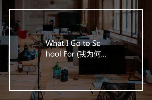 What I Go to School For (我为何而上学) - Pop Feast (流行音乐盛宴)-歌词_2