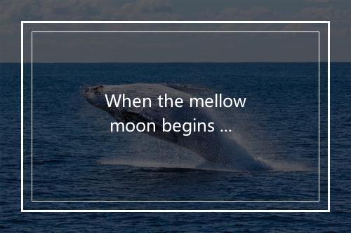 When the mellow moon begins to beam-歌词_1